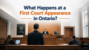 What happens at a first court appearance